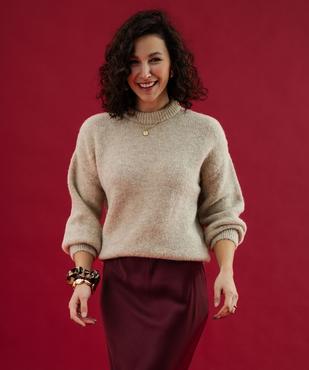 Pull en maille douillette coupe loose femme vue1 - GEMO(FEMME PAP) - GEMO
