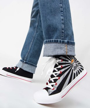 Baskets homme semi-montantes en toile – One Piece vue1 - ONE PIECE - GEMO