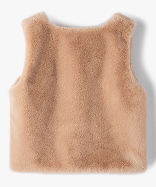 Gilet fille sans manches en matière peluche vue3 - GEMO (ENFANT) - GEMO