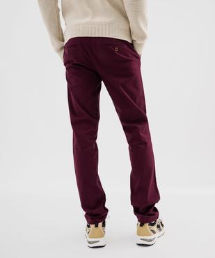 Pantalon chino en coton stretch avec ceinture tressée homme vue4 - GEMO 4G HOMME - GEMO