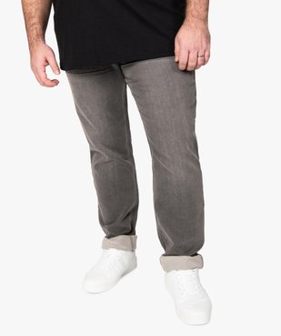 Jean homme coupe Straight légèrement délavé vue1 - GEMO (G TAILLE) - GEMO