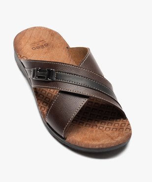 Mules homme confort à brides croisées vue5 - GEMO (CASUAL) - GEMO