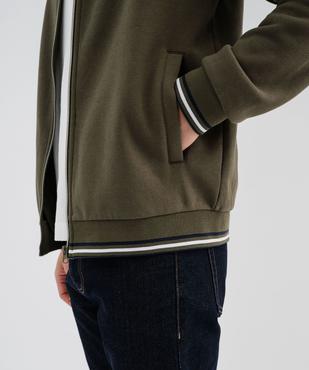 Sweat zippé avec finitions fantaisie homme vue2 - GEMO 4G HOMME - GEMO