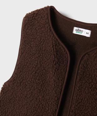 Gilet sans manches en maille sherpa fille vue3 - GEMO 4G FILLE - GEMO
