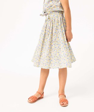 Jupe fille coupe longue à motifs fleuris vue1 - GEMO (ENFANT) - GEMO