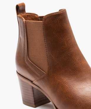 Boots femme unies à talon moyen style Chelsea vue6 - 1E PRIX BY GEMO - GEMO