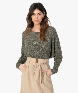 Tee-shirt femme à manches chauve-souris vue1 - GEMO(FEMME PAP) - GEMO