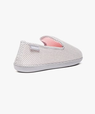 Chaussons charentaises à pois - Isotoner vue4 - ISOTONER - GEMO