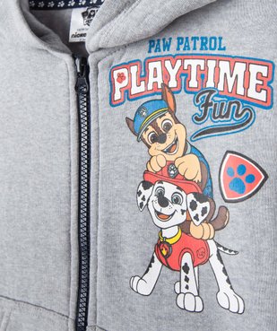 Sweat garçon à capuche zippé avec motif - Pat Patrouille vue3 - PAT PATROUILLE - GEMO