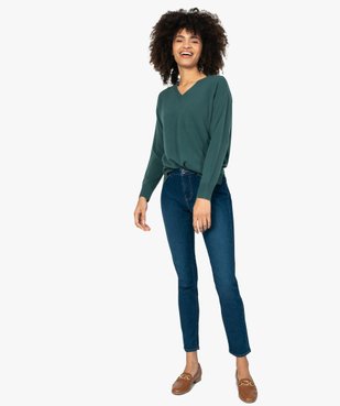 Pull femme à col V en maille ultra douce vue5 - GEMO (MAILLE) - GEMO