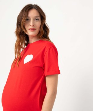 Tee-shirt de maternité compatible allaitement avec motif  vue2 - GEMO (MATER) - GEMO