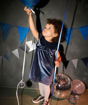 Robe de cérémonie en velours bébé fille vue1 - GEMO(BEBE DEBT) - GEMO