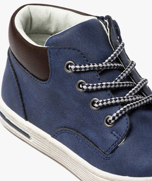 Boots garçon à col contrastant fermeture lacets et zip vue6 - GEMO (ENFANT) - GEMO