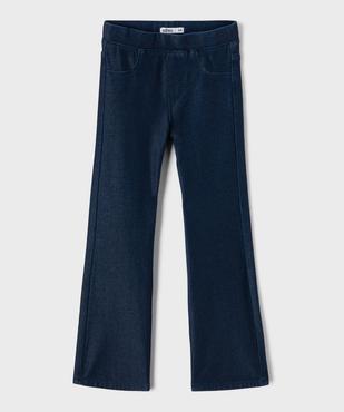 Legging coupe flare aspect toile denim fille vue1 - GEMO (ENFANT) - GEMO