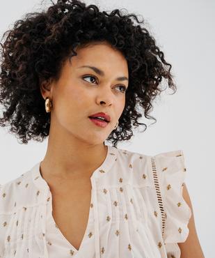 Blouse sans manches avec volants aux emmanchures femme vue2 - GEMO(FEMME PAP) - GEMO