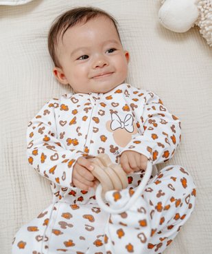 Pyjama ouverture devant zippée motif Minnie bébé - Disney vue6 - DISNEY BABY - GEMO
