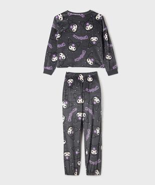 Pyjama en velours duveteux imprimé Kuromi fille - Hello Kitty vue4 - HELLO KITTY - GEMO