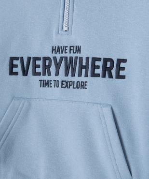 Sweat à capuche chaud avec doublure velours garçon vue3 - GEMO (ENFANT) - GEMO