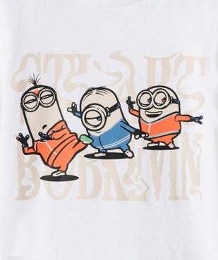 Tee-shirt garçon imprimé à manches courtes - Les Minions 100% coton biologique vue2 - NBCUNIVERSAL - GEMO