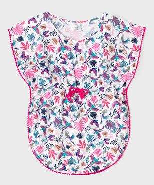 Robe de plage à motifs exotiques fille vue1 - GEMO 4G FILLE - GEMO