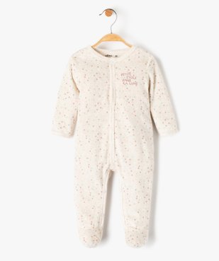 Pyjama bébé en velours ouvert devant avec motifs étoiles vue2 - GEMO(BB COUCHE) - GEMO