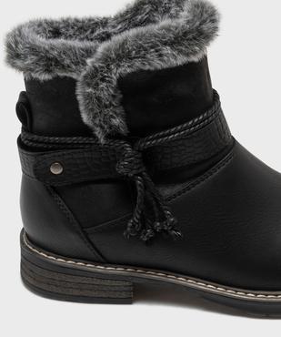 Boots fourrées avec brides cheville femme - Emilia Rosa vue6 - EMILIA ROSA - GEMO