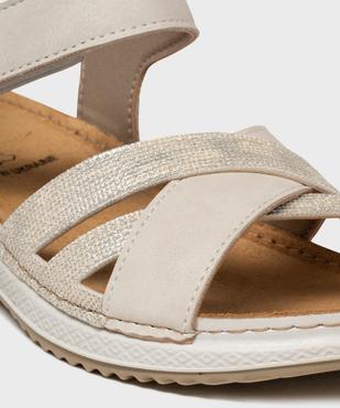 Sandales confort avec brides pailletées femme vue6 - G'FLEX - GEMO