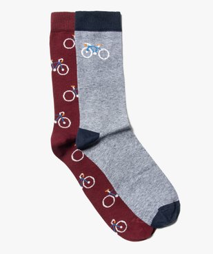 Chaussettes homme à motif vélo (lot de 2) vue1 - GEMO(HOMWR HOM) - GEMO