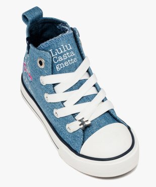 Baskets fille en toile montante unie à lacets et à zip - LuluCastagnette vue5 - LULU CASTAGNETT - GEMO