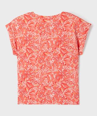 Tee-shirt manches courtes imprimé fille vue3 - GEMO 4G FILLE - GEMO