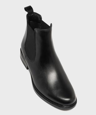 Chelsea boots en cuir lisse uni femme - Tanéo vue5 - TANEO - GEMO