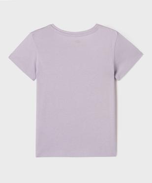 Tee-shirt manches courtes avec motif en relief fille vue6 - GEMO 4G FILLE - GEMO