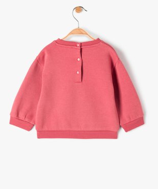 Sweat bébé fille molletonné à motif vue3 - GEMO(BEBE DEBT) - GEMO