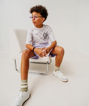 Tee-shirt manches courtes imprimé coupe oversize garçon vue5 - GEMO 4G GARCON - GEMO