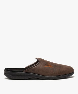 Chaussons homme mules confort cuir imitation vue1 - GEMO(HOMWR HOM) - GEMO