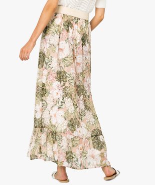Jupe femme longue à motif tropical vue3 - GEMO(FEMME PAP) - GEMO