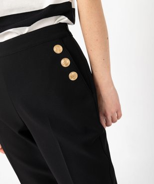 Pantalon avec boutons sur les hanches femme vue2 - GEMO(FEMME PAP) - GEMO