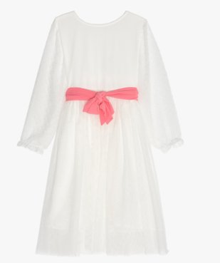 Robe fille en tulle, voile et plumetis vue1 - GEMO (ENFANT) - GEMO
