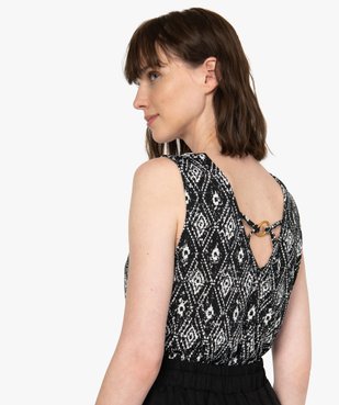 Débardeur femme à motifs géométriques et dos original vue2 - GEMO(FEMME PAP) - GEMO