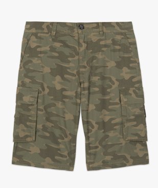 Bermuda homme en toile fine à motif camouflage vue4 - GEMO (HOMME) - GEMO