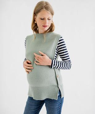 Pull de grossesse et d'allaitement sans manches à côtés boutonnés vue5 - GEMO (MATER) - GEMO