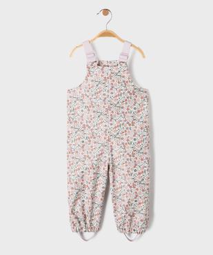 Salopette de pluie imperméable à bretelles élastiques bébé fille vue2 - GEMO(BEBE DEBT) - GEMO