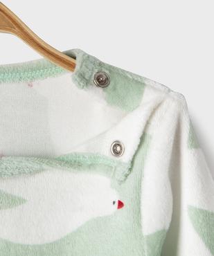 Pyjama en velours 2 pièces avec motifs oiseaux bébé fille vue2 - GEMO 4G BEBE - GEMO