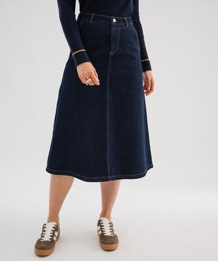 Jupe en jean longueur midi femme - LuluCastagnette vue1 - LULU CASTAGNETTE G4G D - GEMO