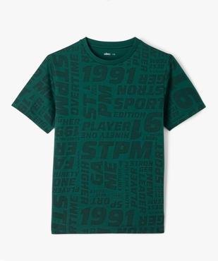 Tee-shirt manches courtes imprimé garçon vue1 - GEMO (JUNIOR) - GEMO