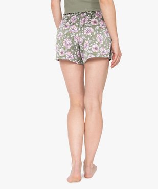 Bas de pyjama femme forme short à motifs fleuris vue3 - GEMO(HOMWR FEM) - GEMO