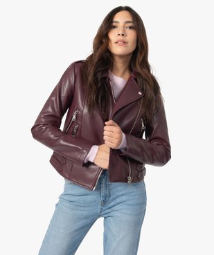 Blouson femme zippé style biker vue1 - GEMO(FEMME PAP) - GEMO