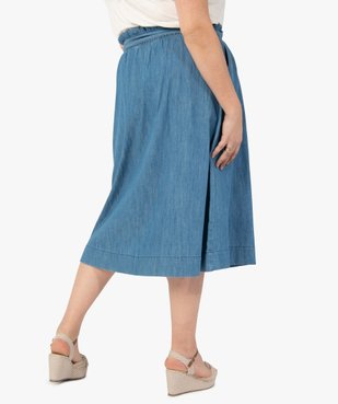 Jupe femme grande taille en chambray fermeture boutons vue3 - GEMO (G TAILLE) - GEMO