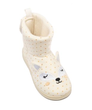 Chaussons boots d'intérieur en velours doux fille vue5 - GEMO 4G FILLE - GEMO