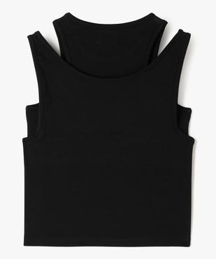 Débardeur effet 2 en 1 avec brassière intégrée fille vue3 - GEMO 4G FILLE - GEMO